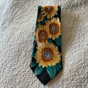 A. Rogers Polyester Sunflower Necktie